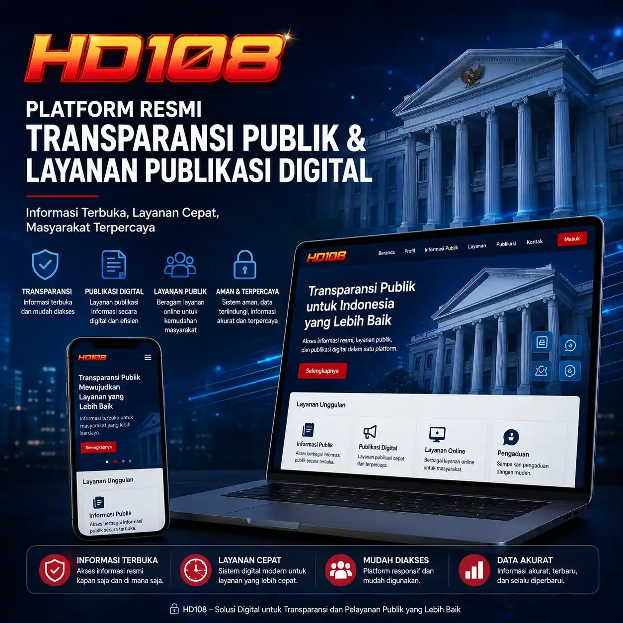 HD108: Platform Resmi Transparansi Publik & Layanan Publikasi Digital